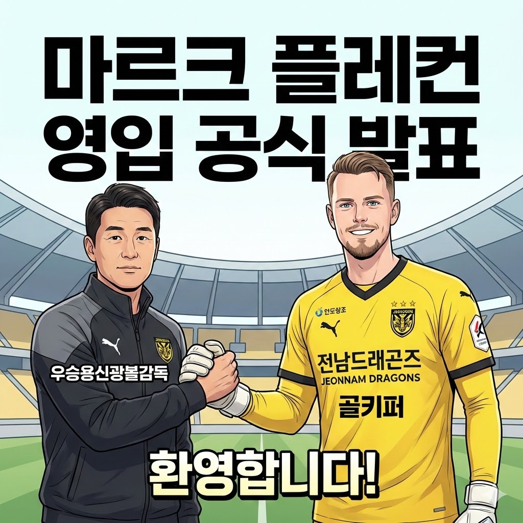 전남, [철벽 골키퍼] 플레컨 영입! 후반기 돌풍 예고